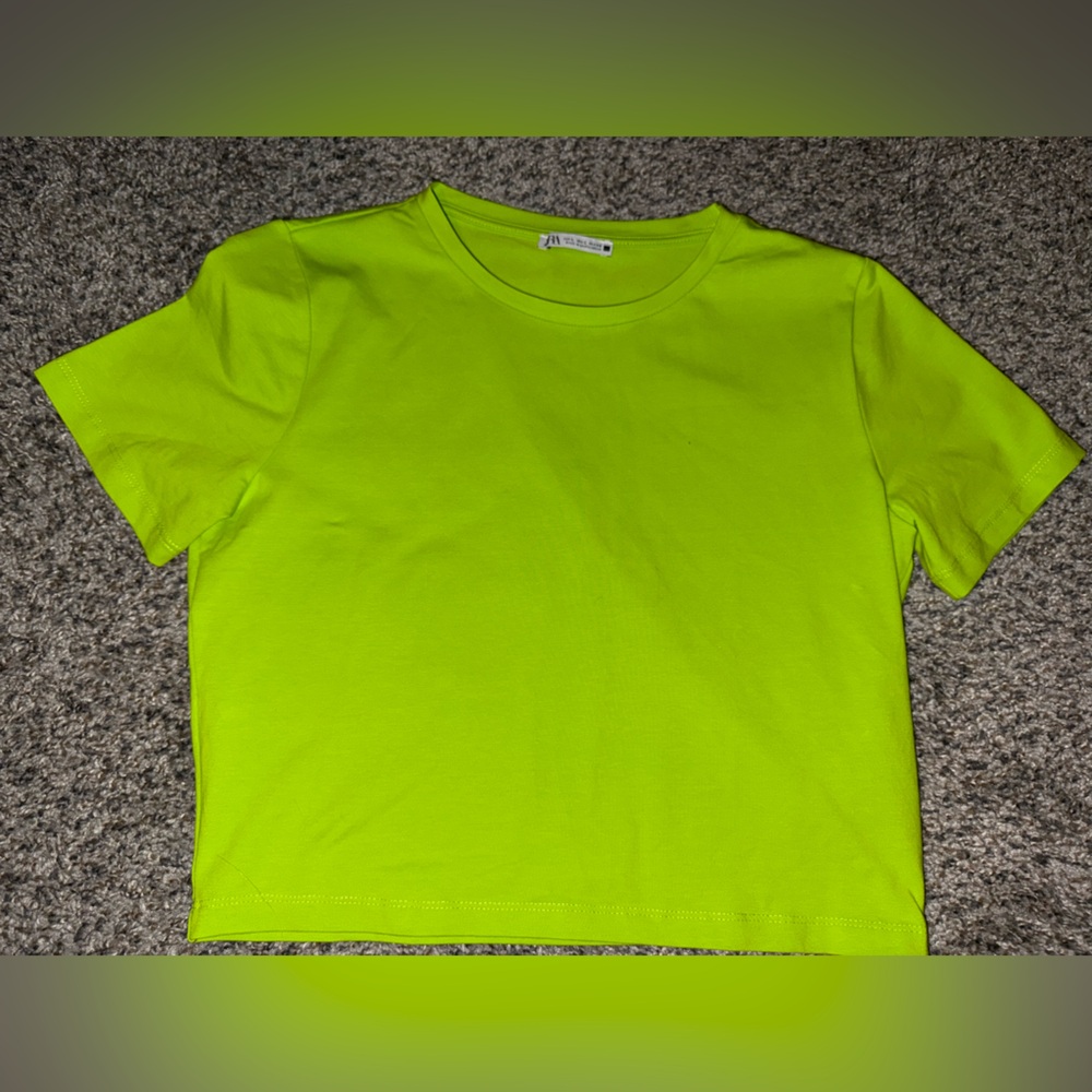 Zara Neon Green Short Sleeve Tee
